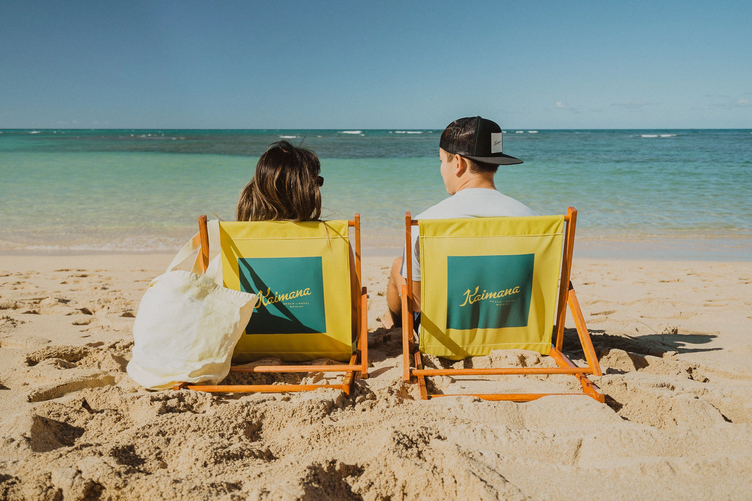 Kaimana by morning beach chairs